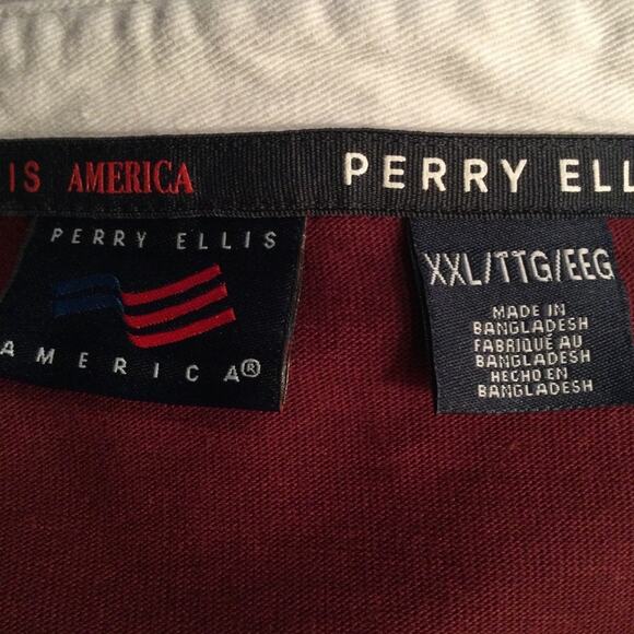 Perry Ellis America Rugby Color Block Retro Polo XXL - Picture 2 of 7